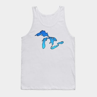 Great Lakes in Blue. Tank Top